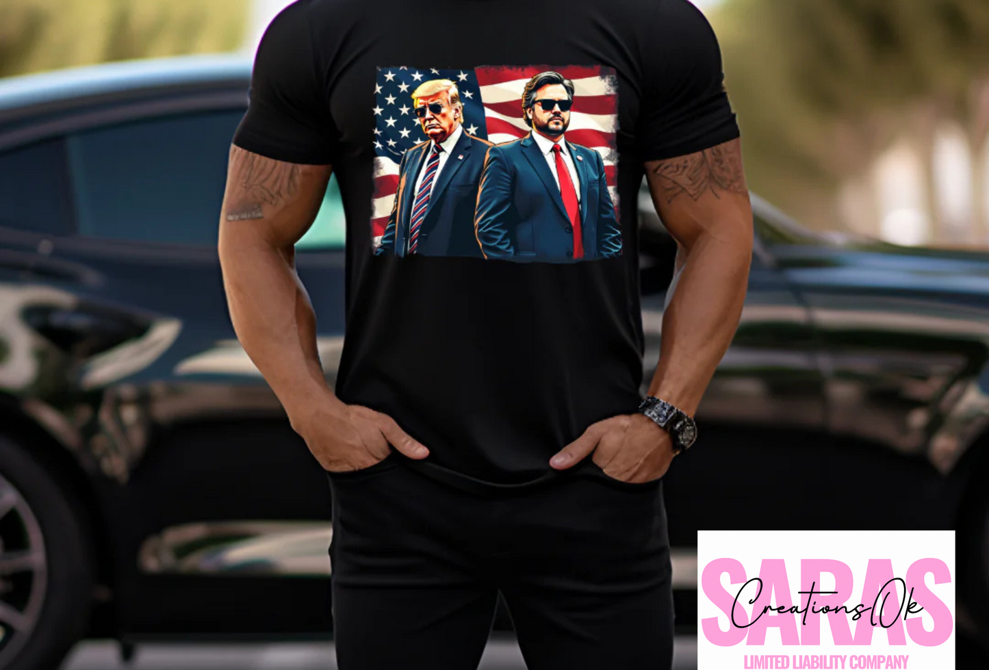 TRUMP + VANCE AMERICAN FLAG Shirt