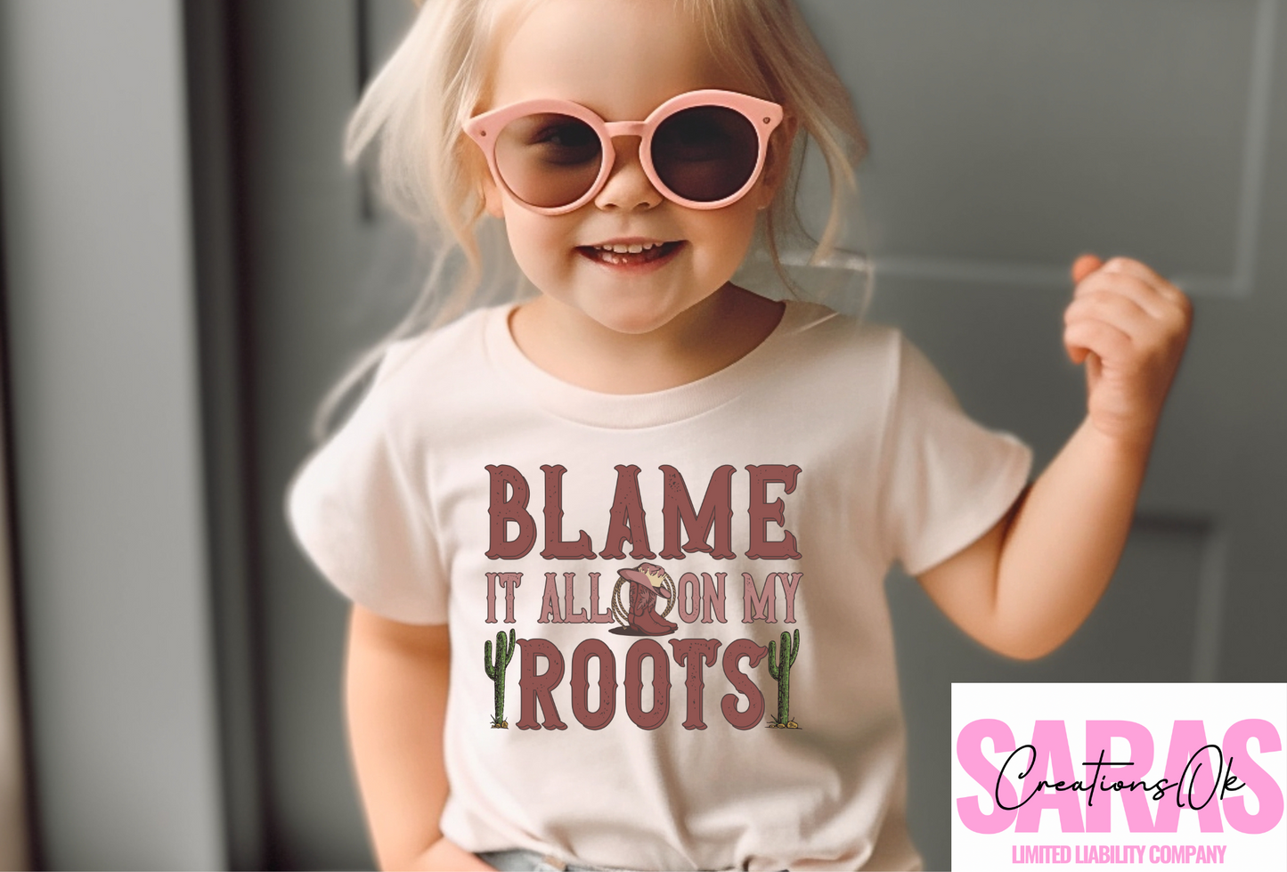 Blame It All On My Roots Kids Shirt