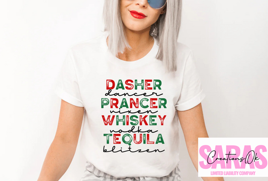 Reindeer Names X Alcohol Shirt