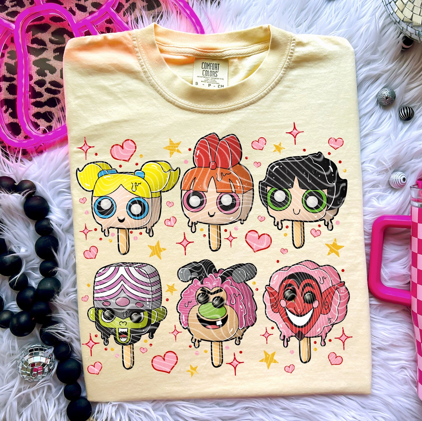 PowerPuff Popsicle Adult Shirt