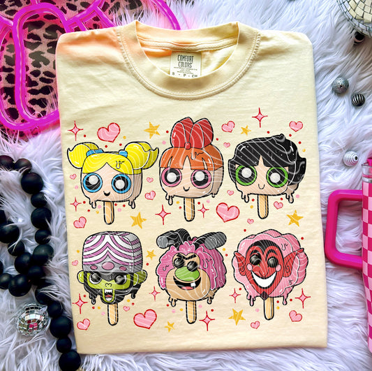 PowerPuff Popsicle Adult Shirt