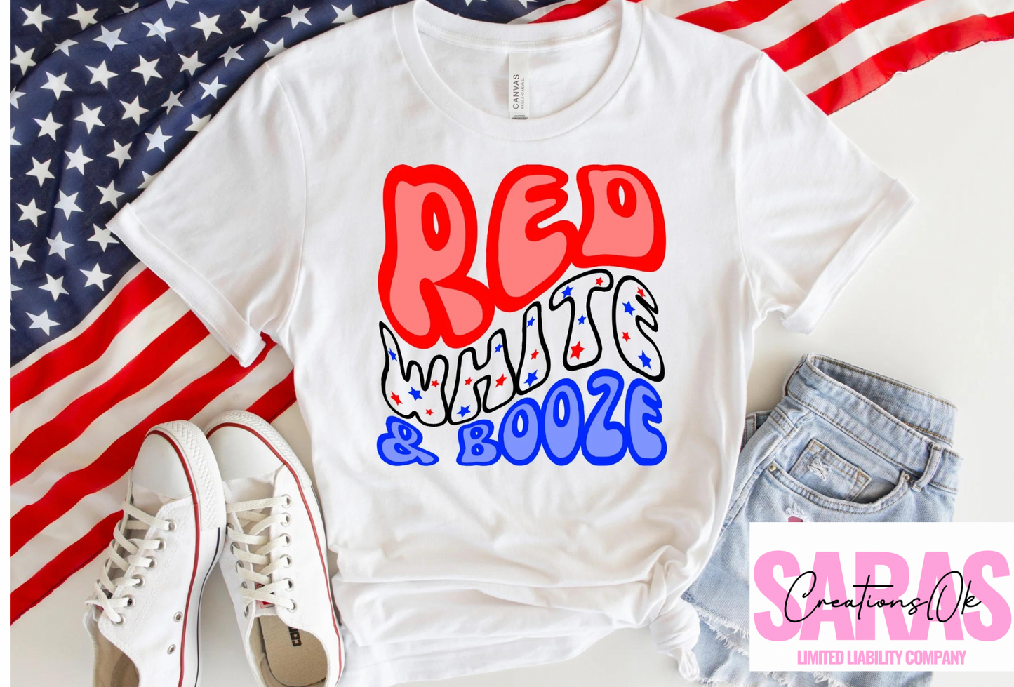 Red White and Booze Tshirt
