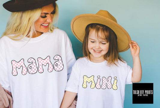 MAMA GROOVY GINGHAM LETTERS