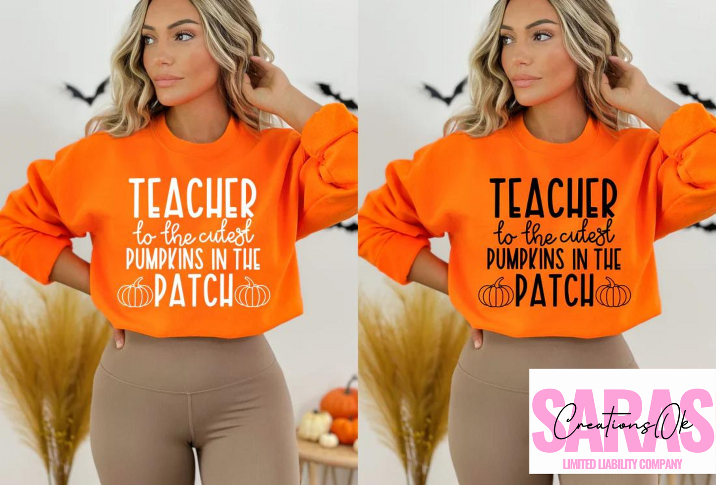 Teacher to the cutest Pumpkins In The Patch Black Design Shirt