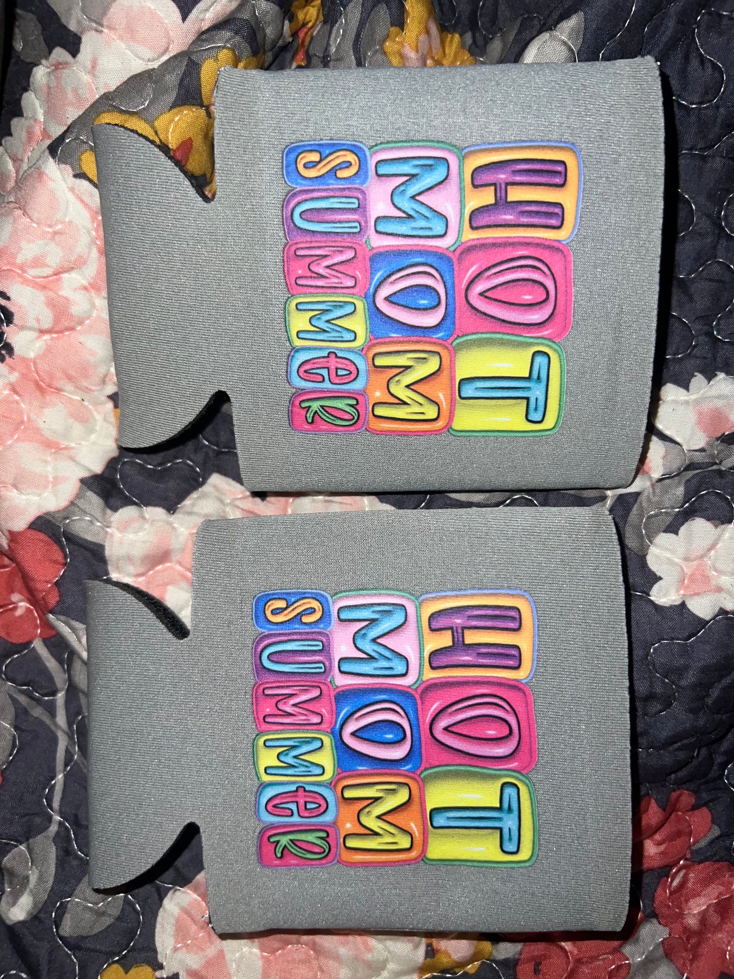 Hot Mom Summer Box Letters Can Coolers