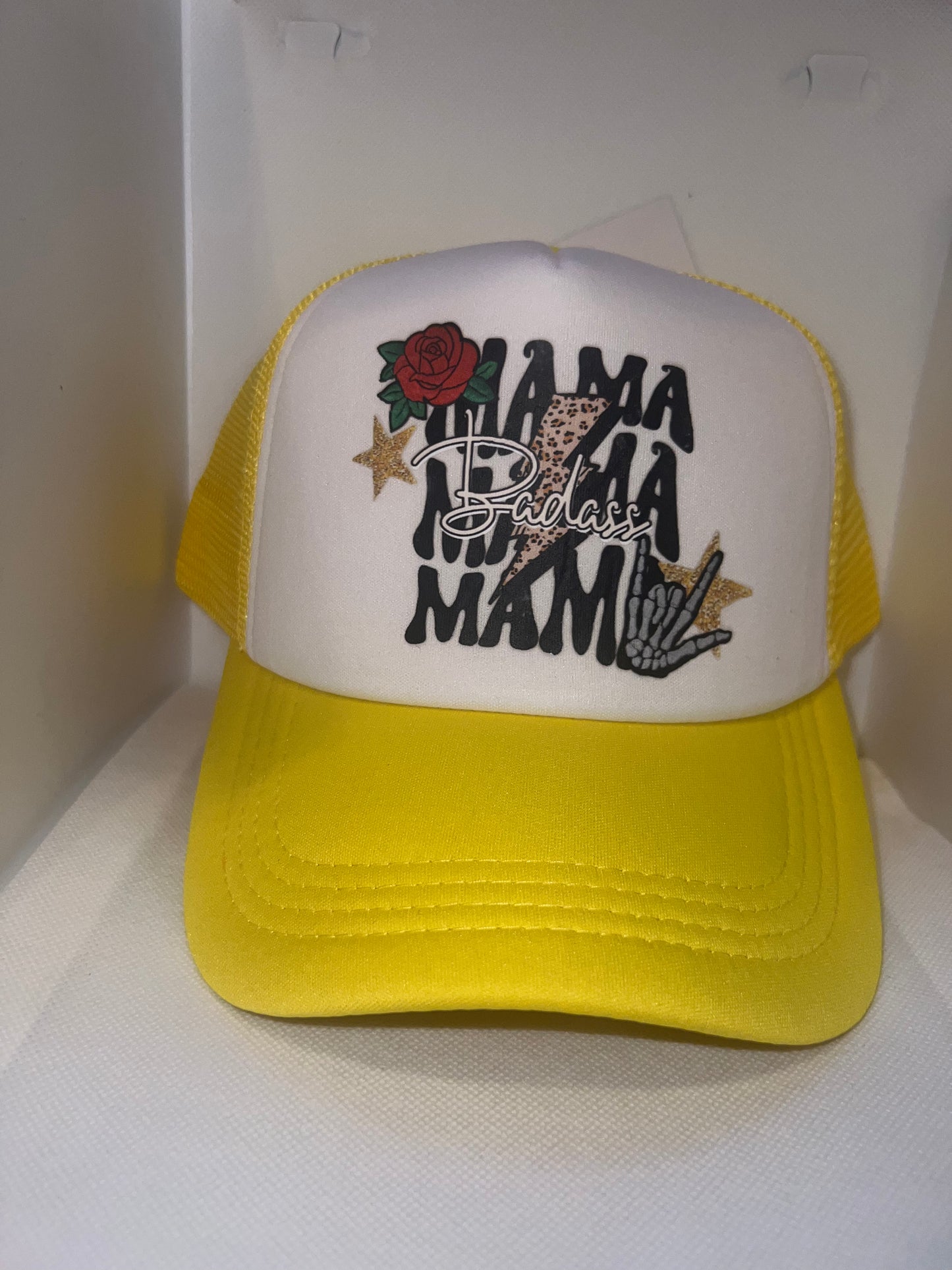 Blessed Mama Yellow Trucker Hat