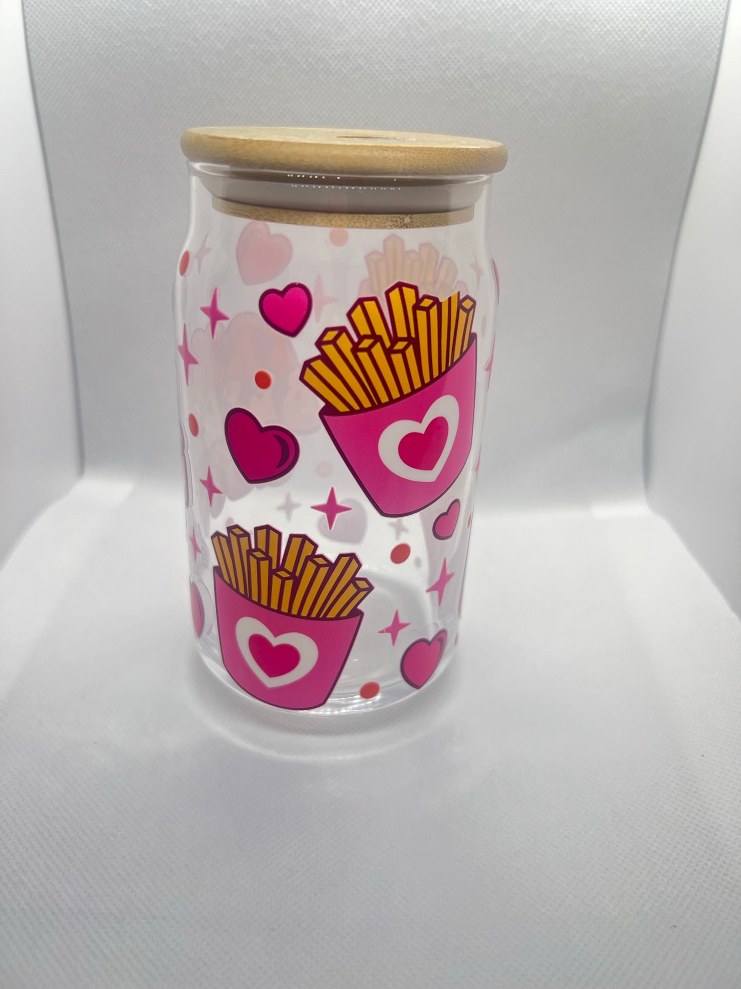Fries Before Guys 16oz Glass Can Cup